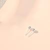 Aretes de Frijol de Plata Esterlina S999 Simples Brillantes de Bola Redonda Aretes de Aguja de Plata Estilo Popular Ins Aretes de Cuentas Redondas para Soportar Orejas Perforadas