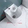 Fregadero de balcón para mopa con reposapiés, lavabo para fregar mopas, lavabo con desagüe lateral y cesta escurridora, drenaje automático, cerámica