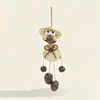 Muñeca de Cáscara de Fruta y Vaina de Frijol Kit de Materiales Hechos a Mano para Bricolaje, Muñeca de Vaina de Frijol Terminada, Colgante de Carrillón de Viento de Fruta