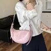 Bolsa de Ombro Único da Moda Coreana para Mulheres 2026 Tendência Bolsa Bolinho Grande Capacidade Leve Bolsa Transversal Bolsa de Axila Meia-Lua de Nicho