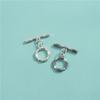 Plata de Ley S925 Plata Tailandesa Accesorios Retro Patrón Hebilla Ot Hebilla de Conexión para Collar Hebilla de Cola de Cuerda de Cuentas Hecha a Mano DIY