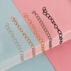 En stock, cadena de cola de acero inoxidable, pulsera, collar, extensión, cadena de grosor, cadena, accesorios de joyería para bricolaje, cadena de joyería de 5 cm