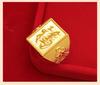 Anillo de la Fortuna Duradera con Conservación de Color Chapado en Oro Grueso Anillo Abierto para Hombre Joyería Chapada en Oro de Vietnam Cobre Chapado en Oro de 24k