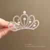 Peine para el Cabello con Corona de Pedrería para Niñas Tiara de Corona Elegante de Princesa Peine para Niña Pasador para el Cabello de Niña Peine para el Cabello de Actuación