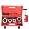 Máquina Manual de Roscado Qiu Yan Herramienta de Roscado Manual Portátil para Tubo Galvanizado Herramienta de Roscado para Tubería de Agua Herramienta de Roscado Ligera de 1/2 Pulgada a 2 Pulgadas