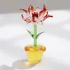 Vidrio Zibo Hecho a Mano Integrado Planta en Maceta Pequeña Montaje en Coche Decoración de Escritorio de Oficina Artesanías Adornos Venta al por Mayor Transfronteriza