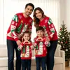 Amazon Nuevos Conjuntos Navideños Familiares Europeos y Americanos Suéteres para Adultos y Niños con Diseño de Tejido Jacquard de Alpaca