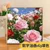 30*30 paisaje de campo pintura al óleo digital DIY pintado a mano escena callejera cafetería pintura decorativa acrílica en stock al por mayor