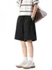 Shorts Casuais Transfronteiriços Masculino 2026 Verão Novo Estilo Old Money Caimento Relaxado Calça de Praia Calça Reta de Cinco Pontos