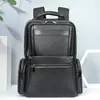 Mochila de Viaje Casual para Hombre Estilo Coreano de Alta Gama en Cuero Genuino Mochila de Negocios Capa Superior Piel de Vaca Moderna para Hombre