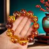 Cuentas de Ámbar Flor de Ámbar de Cera de Abejas Optimizadas, Cuentas de Juguete, Pulseras para Hombres y Mujeres, Pulseras de Flor de Ámbar, Cuentas Sueltas, Joyería de Mano para Mujeres