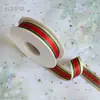 Fita de Natal Laço para embrulho de presente Decoração de feriado Fita vermelha e verde Fábrica de fitas DIY em estoque Atacado