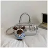 Bolso de Mano Pequeño Plateado Transfronterizo para Mujer 2026 Nuevo Estilo de Nicho Moda Coreana Bolso de Hombro Versátil Bolso Cruzado Simple