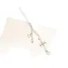 Estilo Coreano e Japonês Ins Doce Feminino Prata Estrela Laço Corrente de Celular Simples Versátil Pingente de Corrente para Goo Card
