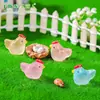 Paisaje en miniatura, paisajismo con musgo para jardinería, accesorios decorativos hechos a mano para bricolaje, figuras de animales lindas, luces nocturnas brillantes