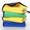Toalha de carro espessa alta densidade dupla face duas cores coral fleece pano para lavagem de carro não solta fiapos limpo absorvente toalha atacado