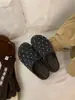 Primer Encuentro Temporada Retro Coreano Lana Gruesa Suela Gruesa Punta Cerrada Medias Zapatillas Mujer 2026 Otoño Nuevo Estilo Perezoso Zapatillas Casuales