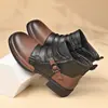 Superventas de Amazon Primavera Transfronteriza Nuevo Estilo Botas Martin Botines Retro Cremallera Lateral Botas Chelsea 651017