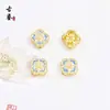 Acessórios de Contas Espaçadoras Nuvem Azul Trevo Antigo Pérola Banhada a Ouro Contas para Pulseira DIY Contas Soltas Acessórios Atacado