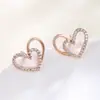 Pendientes Xuping para Niña Dulce con Forma de Corazón, Diseño de Lujo Ligero, Pendientes de Corazón de Nicho, Personalización al por Mayor