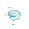 Lonchera de Vidrio de Borosilicato Resistente a Altas Temperaturas, Recipiente de Vidrio para Almacenamiento Apto para Horno y Microondas, Recipiente de Vidrio para Congelador, Vajilla de Almacenamiento