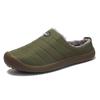 Pantuflas de Algodón con Forro Polar para Hombre de Invierno, Zapatos de Algodón para Interiores, Pantuflas de Doble Propósito para Casa, Negro