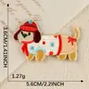 Nueva Etiqueta Bordada Parche Bordado Cachorro Lindo Autoadhesivo DIY Funda para Teléfono Móvil Accesorios Creativos Parche de Tela para Manualidades al por Mayor