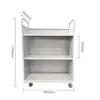 Carrito Silencioso para Libros de Biblioteca, Carrito Pequeño, Escalera para Libros, Carrito Móvil para Libros, Escalera de Tres Peldaños, Carrito para Archivos de Archivo, Carrito de Plataforma Plana