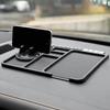 Tapete Antiderrapante para Carro Suporte Multifuncional para Celular com Navegação Porta-Objetos Silicone Painel Placa de Estacionamento Temporário