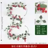 Decoración del Hogar de Ratán Europeo y Americano Fruta Roja Vid Suave Arreglo de Atmósfera Navideña Hogar Vid Artificial Navideña de Fruta Roja