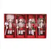 En Stock Madera 13cm Cascanueces Adorno Regalo de Navidad, Marioneta Soldado Cascanueces Pintado, Venta Caliente Transfronteriza
