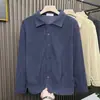 Nueva Camisa de Pana de Manga Larga Vintage Primavera 2025 Top Holgado Adelgazante Camisa Casual Moda