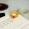 Anillo de Mariposa Hueco con Diamantes Color Oro Rosa Rojo Antiguo Inlay de Diamantes Exquisito Versátil Temperamento Regalo para Novia