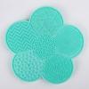 Nova esponja de limpeza flor de silicone ventosa almofada de limpeza ferramenta de limpeza para pincéis de maquiagem almofada de escova de limpeza vendas diretas transfronteiriças