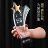 Trofeo de estrella de cinco puntas creativo, producción de medallas de cristal, premio al personal destacado, competencia estudiantil, producción de medallas, letras