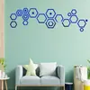 Adesivos de Parede Acrílicos Hexagonais com Elementos Vazados, Adesivos Decorativos Estilo Espelho, Adesivos de Parede Autoadesivos Impermeáveis para Amazon