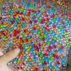 Adesivos de Gemas de Diamante de Cristal Colorido de 6MM para crianças, DIY de Cristal, Decoração para Carro, Adesivos de Strass
