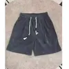 Shorts de Tricô Texturizado Estilo Chanel para Homens, Calças Tendência de Verão com Listras de Zebra, Cinco Peças Esportivas de Alto Padrão Americano