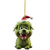 Navidad Nueva Transfronteriza Muñeco Grinch Árbol de Navidad Plano Acrílico Colgante Monstruo Peludo Verde Colgante para Coche