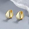 Pendientes de gota de agua brillantes con diseño de nicho de estilo frío INS de estilo coreano para mujer, de plata de ley 925, con hebilla de oreja retro europea y americana.