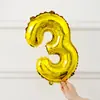 Balões Digitais de 16 polegadas Dourado, Prata e Ouro Rosé Adereços para Fotos de Aniversário Infantil Decoração de Festa Layout de Cena