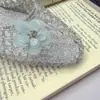 Coreia do Sul Mesmo Estilo Flor de Lantejoula Flor de Sapato Brilho Diamante Miçanga Feita à Mão Estilo Coreano Doce Alto Senso Flor Decorativa para Sapato Joia de Sapato