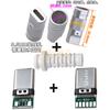 Base hembra USB 3.1 Tipo C con placa fija, interfaz de carga y datos, conector macho y hembra C, placa de prueba, inserción positiva y negativa a doble cara