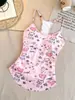 Camisola de tirantes cruzados con estampado de dibujos animados Dopamine Hot Girl y grafiti, con copas en el pecho, corte ajustado