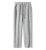 Calça de Moletom de Algodão 320g Wide Leg Estilo Primavera e Outono Masculina Cor Sólida Solta Calças Casuais Calças Retas Bainha Reta Calças Longas
