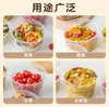 Tazón desechable engrosado para fideos de 1250 1500 ml con tapa, caja redonda para llevar para hot pot picante, plato frío, sopa y fideos