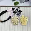 Nova Corrente para Celular Pingente de Bolsa Chaveiro Dourado Raposa de Nove Caudas Desenho Animado Anime Raposa Shuibeizijin 999