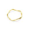 Gargantilla Francesa Viento Frío Acero de Titanio Anillo Ondulado Anillo Nicho Chapado en Oro de 18 Quilates Joyería Joyería A104