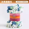 Barra de hielo personalizada hilo de bucle tejido a mano hilo para orejas de dona DIY hilo esponjoso de grosor medio apto para principiantes