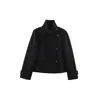 Fábrica de Ropa para Mujer Transfronteriza Venta al por Mayor 2026 Estilo Europeo y Americano Retro Francés Moda Chaqueta Larga de Manga Larga Doble Botonadura